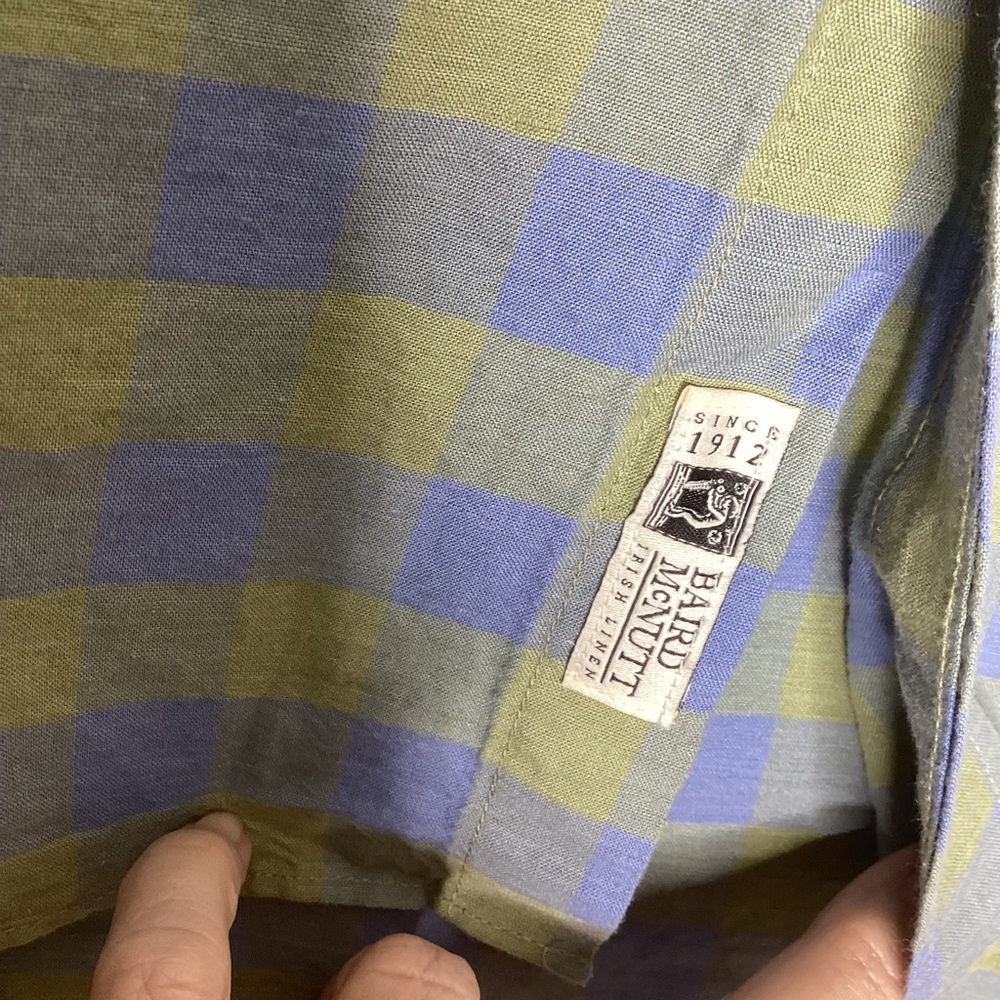 J. Crew Blue and Green Plaid Button-Down Shirt - Picture 4 of 7
